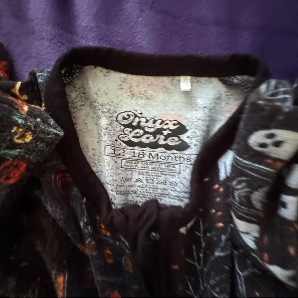 Onyx and Lore Bamboo GUC Convertible Halloween 12-18 Months